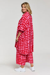 Gozzip Gerda oversized tunika pink/red
