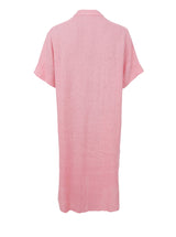 Black Colour Melina long linen dress candy rose