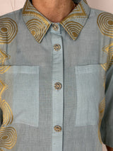 Gaspar Vigo jaquard light blue