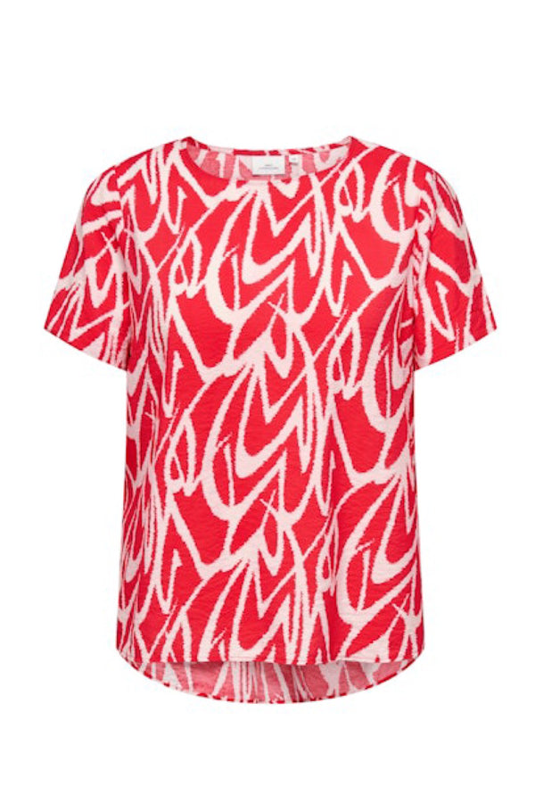 Only Carmakoma Olivera blouse high risk red