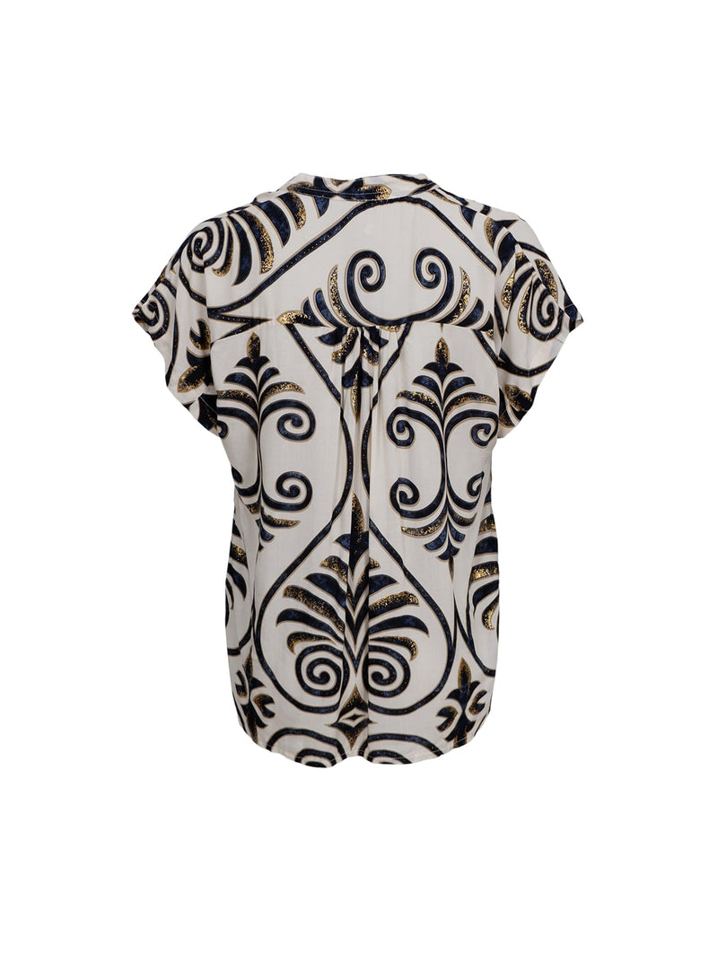 Black Colour Stella blouse malaka white
