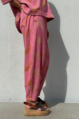 Gaspar Colorado jaquard pant rose