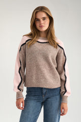 Nümph Nuriette Yppa pullover taupe gray melange