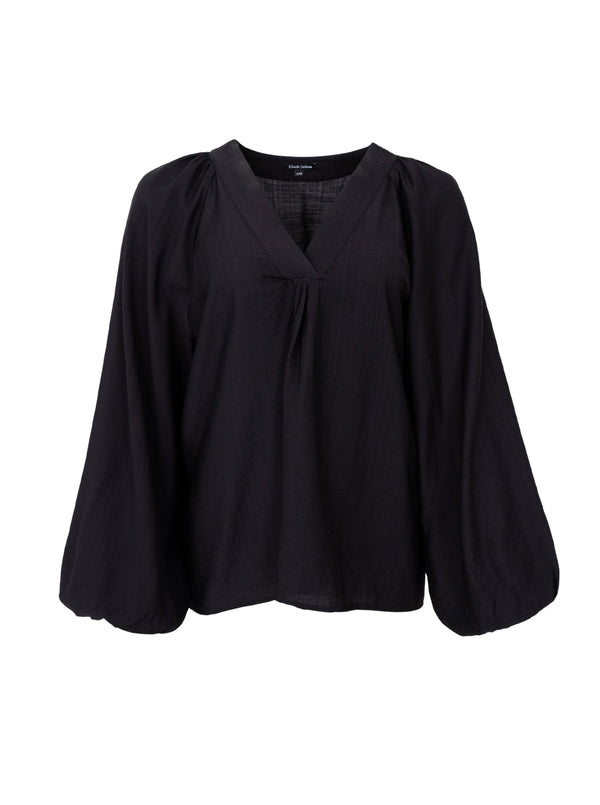 Black Colour Luisa raglan blouse black