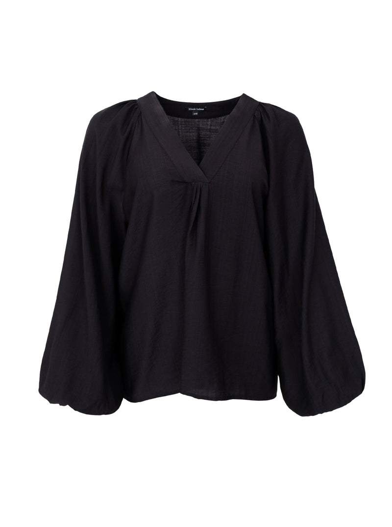 Black Colour Luisa raglan blouse black