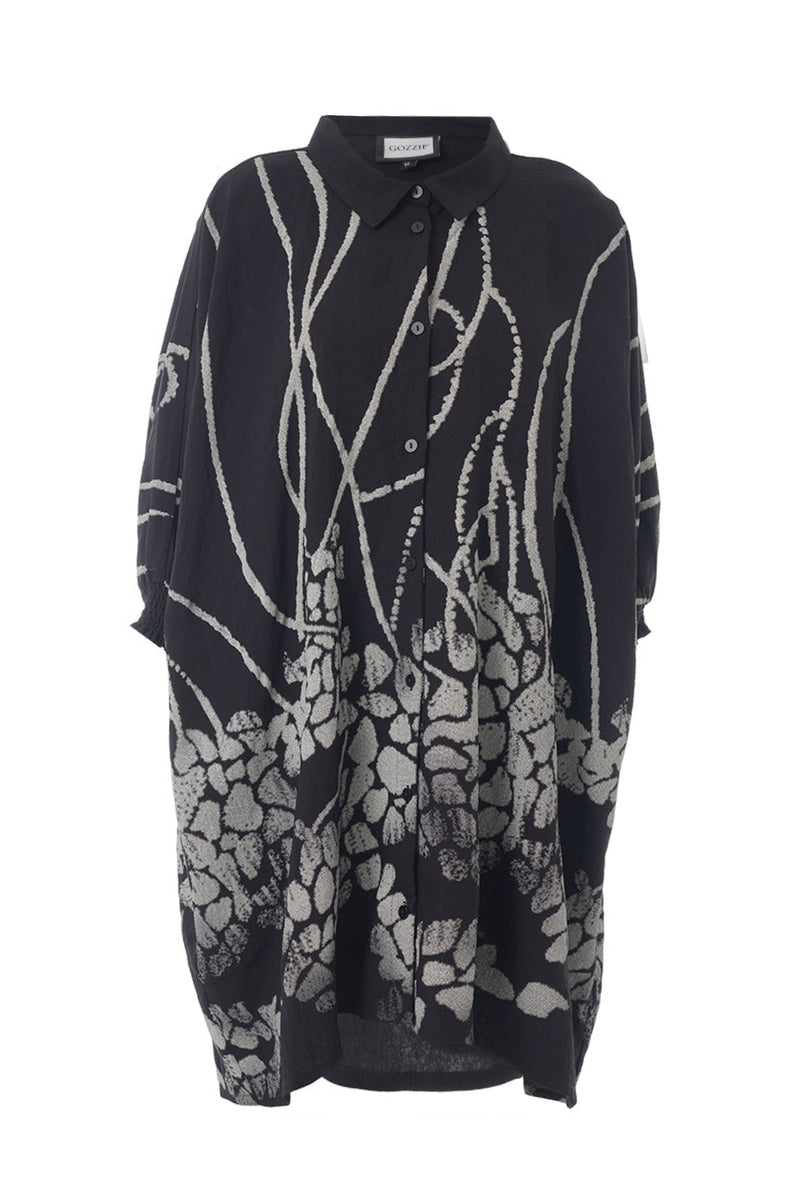 Gozzip Gerda oversized tunic black