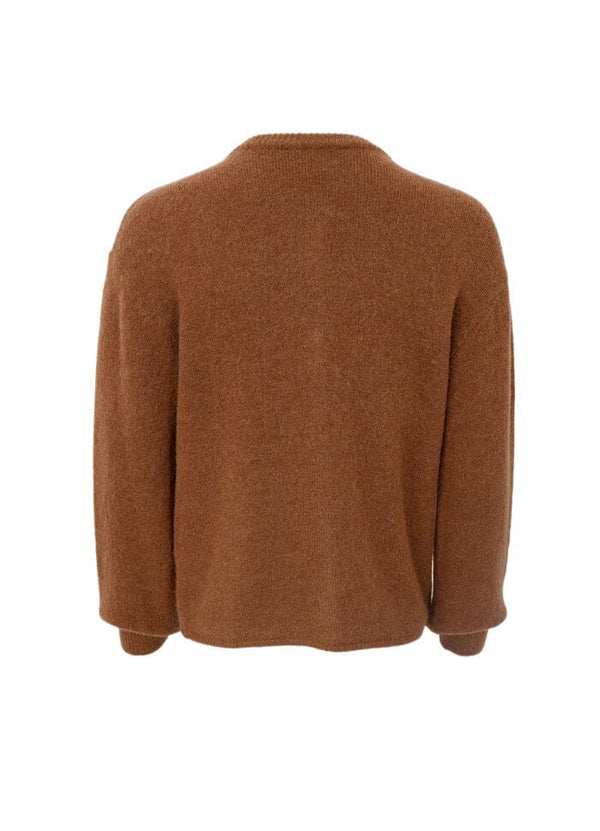 Black Colour Bella knit cardigan camel