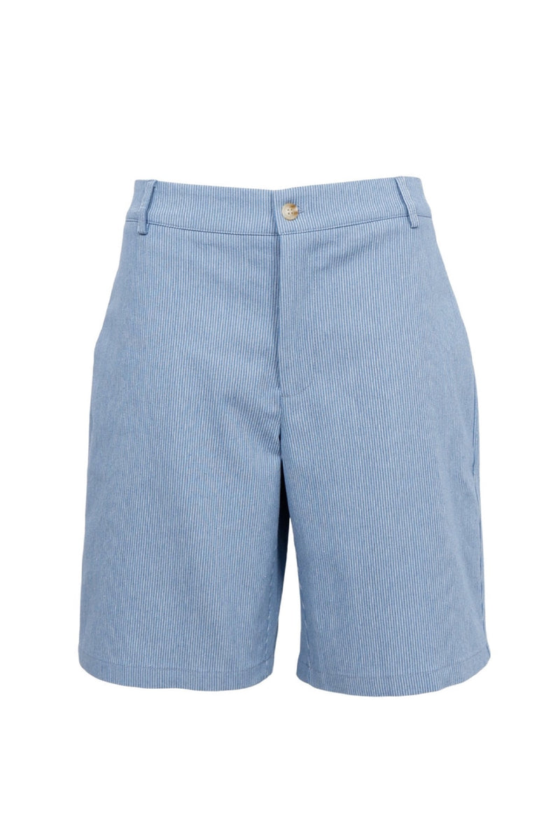 Black Colour Astrid shorts blue stripe