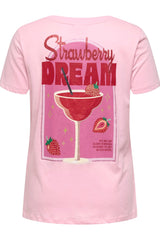 Only Carmakoma Addison T-shirt Stawberry