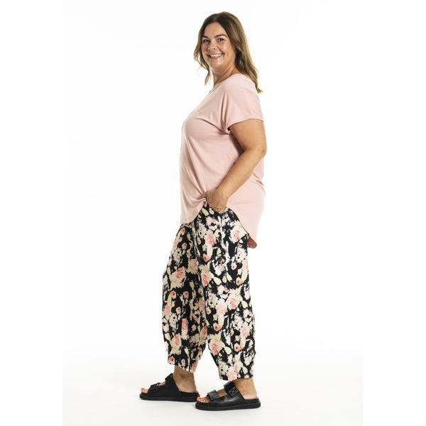 GOZZIP Gitte t-shirt with print Peach rose