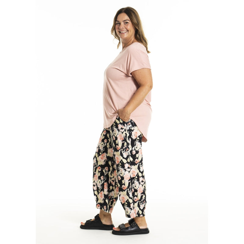 GOZZIP Gitte t-shirt with print Peach rose