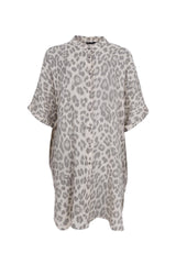 Black Colour Melina linen tunic leo