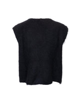 Black Colour Bjoerk Knitted Button Vest