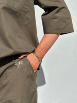 Gaspar Porto poplin shirt olive green