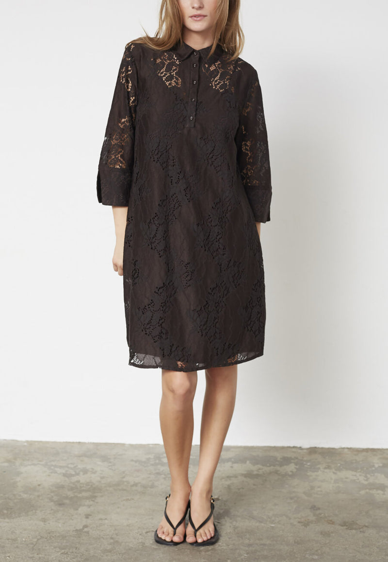 Love & Divine lace dress chocolate