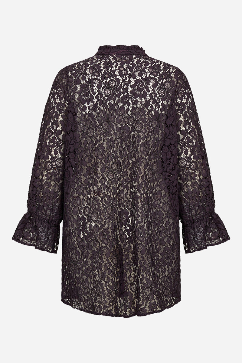 Wasabi Kila 4 lace tunic dress plum