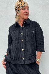 Gaspar Vigo Corduroy shirt black