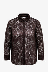 Only Carmakoma Zion lace shirt coffee bean