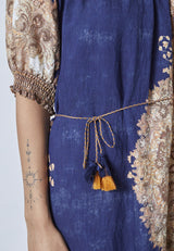 Love & Divine New paisley dress blue