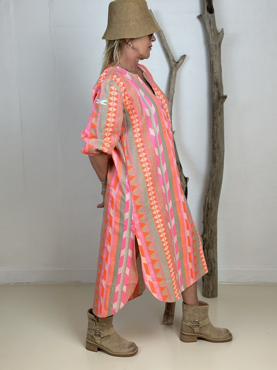Gaspar Miami kaftan pink