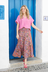 Black Colour  Luna wide smock skirt