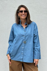 Gaspar Siena denim shirt light blue