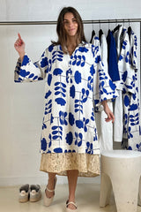 Gaspar Mumbai lace dress blue