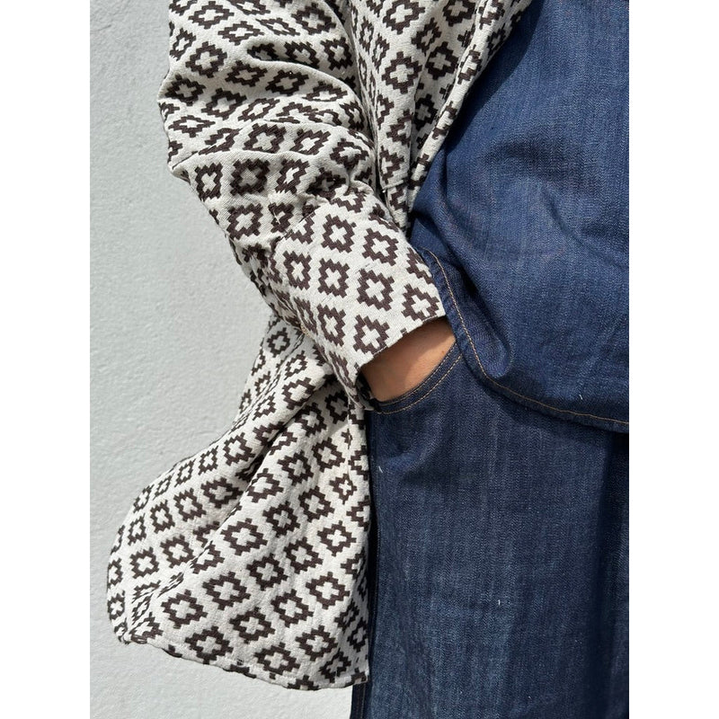 Gaspar Stockholm jaquard shirt brown