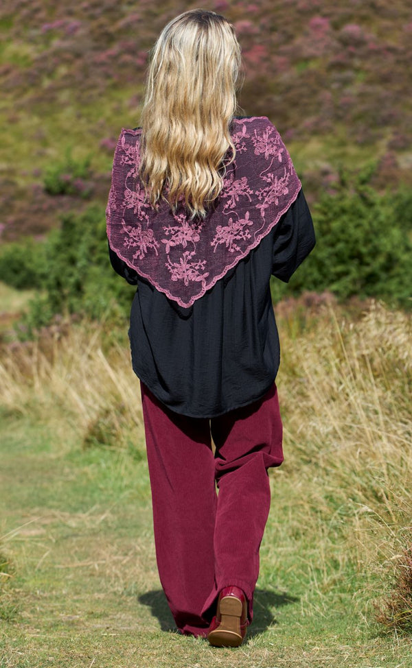 Black Colour Miriana scarf wine