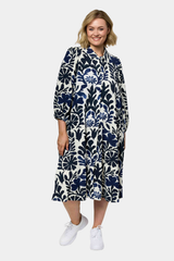 Gozzip Nelly dress blue print