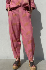 Gaspar Colorado jaquard pant rose