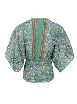 Black Colour   Luna v-neck blouse des green
