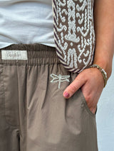 Gaspar Honolulu poplin pant brown