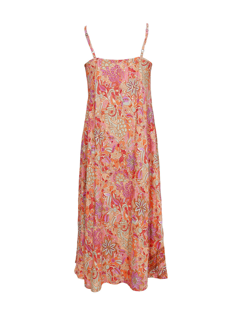 Black Colour  Luna Vea strap dress pasifique orange