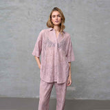 Love & Divine Love971-14 lace shirt mauve