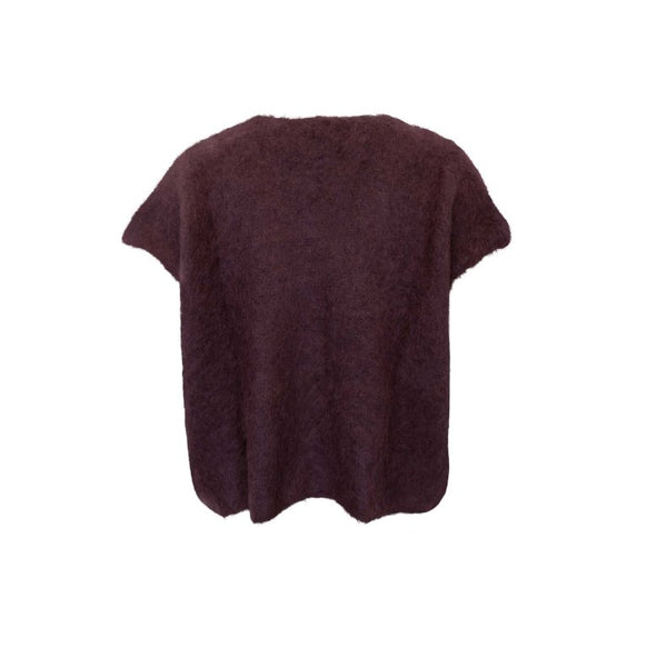 Black Colour  Bjoerk knittet v-neck vest coffee