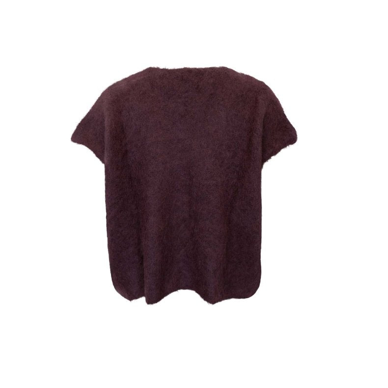 Black Colour  Bjoerk knittet v-neck vest coffee