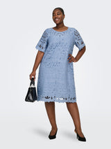 Only Carmakoma Gelina o-neck dress faded denim blue