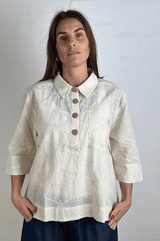 Gaspar Porto broderi anglaise offwhite