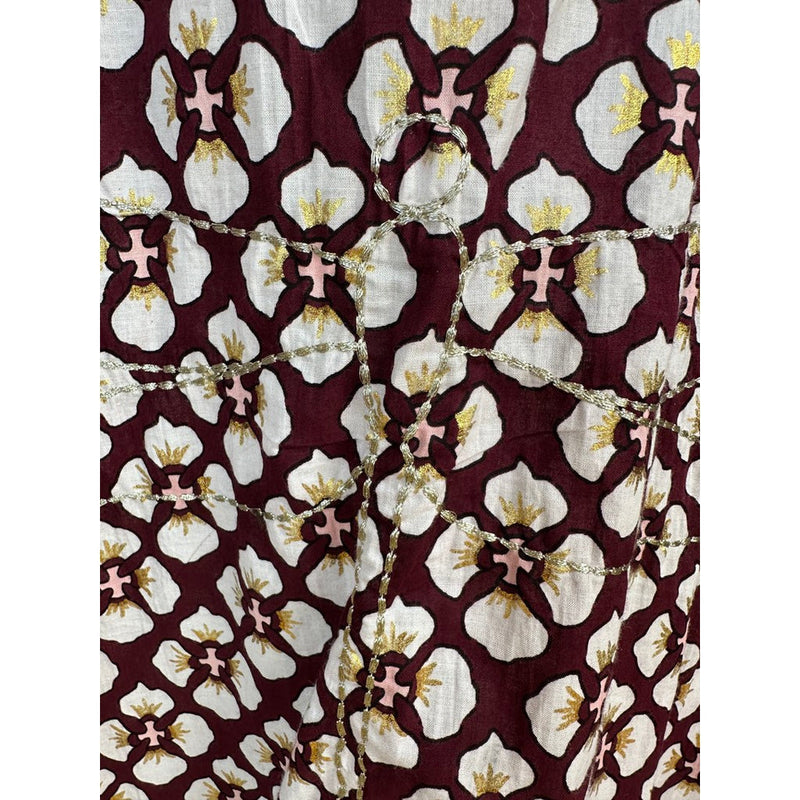 Gaspar Læsø flower shirt bordeaux