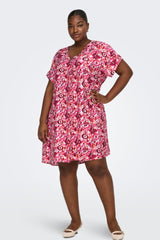 Only Carmakoma  Havana v-neck dress fuchsia purple