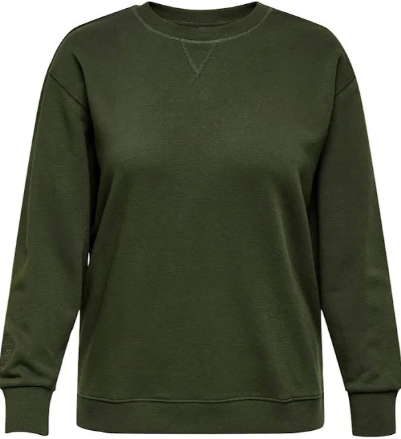 Only Carmakoma Iggy sweatshirt olive