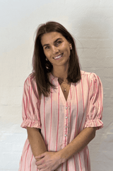 Gaspar Tunø stripe dress rose