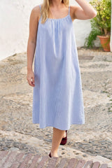 Black Colour Catherine Strap Dress Blue