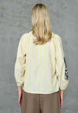 Love & Divine Love1597 blouse straw stripes
