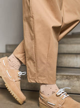 Black Colour Beate Barrel pant Latte