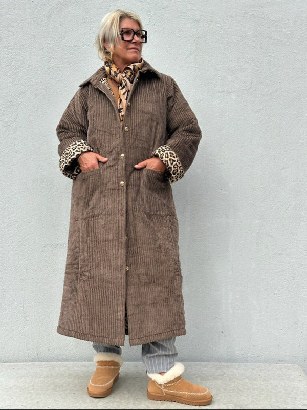 Gaspar Champagne winter coat taupe