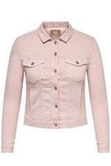 Only Carmakoma Wespa denim jacket light rose