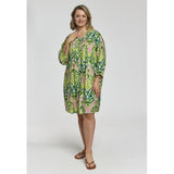Gozzip Johanne shirt tunic green pink mix