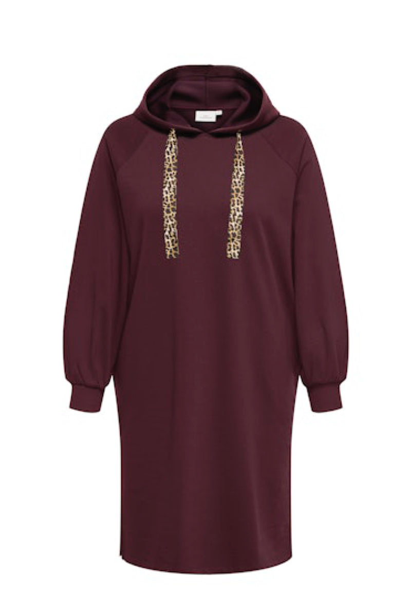 Only Carmakoma Alina life leo detail hood dress bordeaux